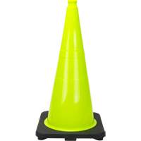 C&ocirc;ne de signalisation de premi&egrave;re qualit&eacute;, 28", Vert lime Helyx Safety & Industrial Supplies