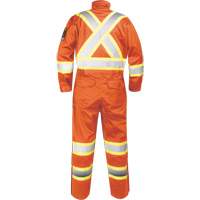 Combinaison ignifug&eacute;e avec bandes haute visibilit&eacute;, Taille Petit, Orange Helyx Safety & Industrial Supplies