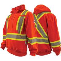 Atlas Guardian&reg; FR/AR Quarter-Zip Hoodies, Men's, X-Small, High Visibility Orange, 18 cal/cm² Helyx Safety & Industrial Supplies