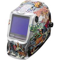 VIKING 3350 Hot Rodders Welding Helmet, 3.74" L x 3.34" W View Area, 5 - 13 Shade Range Helyx Safety & Industrial Supplies