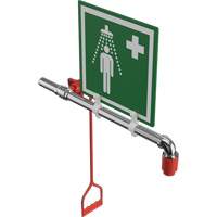 Douche de rinçage, Montage sur canalisation circulaire Helyx Safety & Industrial Supplies