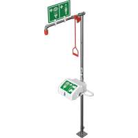 Douche combin&eacute;e avec cuvette ferm&eacute;e en ABS et entr&eacute;e inf&eacute;rieure, Socle Helyx Safety & Industrial Supplies