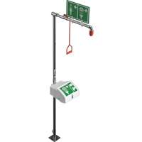 Douche combin&eacute;e avec cuvette ferm&eacute;e en ABS et entr&eacute;e inf&eacute;rieure, Socle Helyx Safety & Industrial Supplies