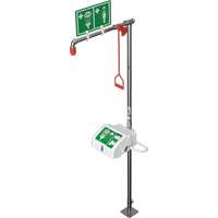Douche combin&eacute;e avec cuvette ferm&eacute;e en ABS et entr&eacute;e sup&eacute;rieure, Socle Helyx Safety & Industrial Supplies