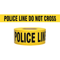 Ruban pour barricade de calibre entrepreneur "Police Line Do Not Cross", Anglais, 3" la x 1000' lo, 2 mils, Noir sur jaune Helyx Safety & Industrial Supplies
