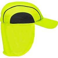 Chapeaux de refroidissement avec voiles pour le cou, Lime haute visibilit&eacute; Helyx Safety & Industrial Supplies