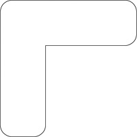 Formes pour le marquage des planchers, L, 7" lo x 3,5" la, Blanc, Vinyle Helyx Safety & Industrial Supplies