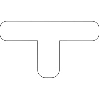 Floor Marking Shapes, T, 9.5" L x 6.5" W, White, Vinyl Helyx Safety & Industrial Supplies