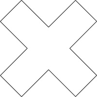 Floor Marking Shapes, Cross, 9.5" L x 3.5" W, White, Vinyl Helyx Safety & Industrial Supplies