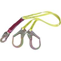 Longe amortissante externe avec crochets de 2-1/4", 6', Point d'ancrage &agrave; Crochet mousqueton, Crochet mousqueton aux jambes, Polyester Helyx Safety & Industrial Supplies