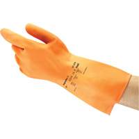 ALPHATEC&reg; 87-320 Gloves, Size 7, 11.8" L, Rubber Latex, Flock-Lined Inner Lining, 18-mil Helyx Safety & Industrial Supplies