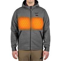 M12 Heated Hoodie (Jacket Only), Men's, Medium, Grey, Poly-Cotton Helyx Safety & Industrial Supplies