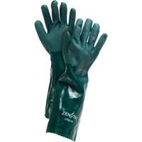Gants verts &agrave; double enduit, 18" lo, PVC, Doublure en Jersey de coton, 70 mils Helyx Safety & Industrial Supplies