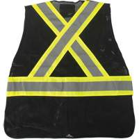 CSA Compliant Surveyor Vest, Black, Medium, Polyester Helyx Safety & Industrial Supplies