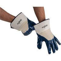Gants &agrave; poignet de s&eacute;curit&eacute; de poids lourd, 11/2T-Grand, R&ecirc;vetement Nitrile, Enveloppe en Coton Helyx Safety & Industrial Supplies