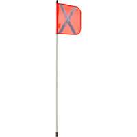 Heavy-Duty Safety Whip, Threaded Mount, 5' High, Orange with Reflective X Helyx Safety & Industrial Supplies