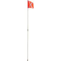 Heavy-Duty Safety Whip, Threaded Mount, 8' High, Orange with Reflective X Helyx Safety & Industrial Supplies