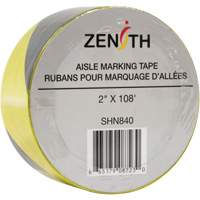 Ruban pour marquage d'all&eacute;es, 2" x 108', PVC, Noir et jaune Helyx Safety & Industrial Supplies