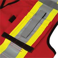 6678 High-Visibility Antimicrobial Mesh-Back Surveyor Vest, Red, Small, Polyester Helyx Safety & Industrial Supplies