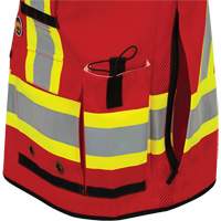6678 High-Visibility Antimicrobial Mesh-Back Surveyor Vest, Red, Small, Polyester Helyx Safety & Industrial Supplies