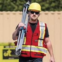 6678 High-Visibility Antimicrobial Mesh-Back Surveyor Vest, Red, Small, Polyester Helyx Safety & Industrial Supplies