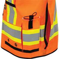 6680 High-Visibility Antimicrobial Mesh-Back Surveyor Vest, High Visibility Orange, Small, Polyester Helyx Safety & Industrial Supplies