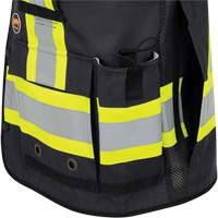 6679 High-Visibility Antimicrobial Mesh-Back Surveyor Vest, Black, Small, Polyester Helyx Safety & Industrial Supplies