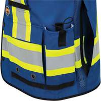 6681 High-Visibility Antimicrobial Mesh-Back Surveyor Vest, Royal Blue, Small, Polyester Helyx Safety & Industrial Supplies