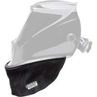 Bavette en cuir refendu pour casque avec joint &agrave; ajustement serr&eacute;, Noir Helyx Safety & Industrial Supplies
