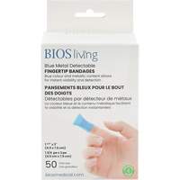 Blue Bandages, Fingertip, 3", Fabric Metal Detectable, Sterile Helyx Safety & Industrial Supplies