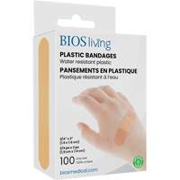 Water-Resistant Bandages, Rectangular/Square, 3", Plastic, Sterile Helyx Safety & Industrial Supplies