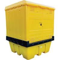 Hard Cover IBC Spill Pallet, 70" L x 70" W x 90" H, 1135 lbs. Load Capacity Helyx Safety & Industrial Supplies