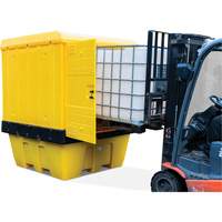 Hard Cover IBC Spill Pallet, 70" L x 70" W x 90" H, 1135 lbs. Load Capacity Helyx Safety & Industrial Supplies