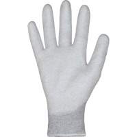 Gants blancs KnitActiv dissipatifs &eacute;lectrostatiques et peu pelucheux, 5, R&ecirc;vetement Polyur&eacute;thane, Calibre 13, Enveloppe en Nylon/Coton Helyx Safety & Industrial Supplies