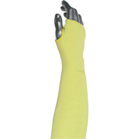 Kut Gard&reg; Single-Ply Cut-Resistant Sleeve with Thumb Hole, Aramid/ATA&reg;, 10", ASTM ANSI Level A4, Yellow Helyx Safety & Industrial Supplies