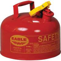 Bidon de s&eacute;curit&eacute; pour les produits inflammables, Type I, Acier galvanis&eacute;, 2,5 gal. US, Rouge, Homologu&eacute; FM/List&eacute; UL/ULC Helyx Safety & Industrial Supplies