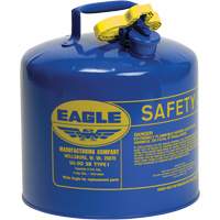 Bidon de s&eacute;curit&eacute; pour le k&eacute;ros&egrave;ne, Type I, Acier galvanis&eacute;, 5 gal. US, Bleu, Homologu&eacute; FM/List&eacute; UL/ULC Helyx Safety & Industrial Supplies