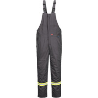 Bizflame&reg; 88/12 Insulated Bib Pants, Cotton/Nylon, Small, Grey Helyx Safety & Industrial Supplies