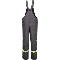 Bizflame&reg; 88/12 Insulated Bib Pants, Cotton/Nylon, Small, Grey Helyx Safety & Industrial Supplies