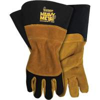 Gants en velours noir de soudage MIG/&agrave; l&eacute;lectrode enrob&eacute;e, Cuir fleur de d'&eacute;lan, Taille Petit Helyx Safety & Industrial Supplies