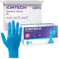 Kimtech Element Exam Gloves, X-Small, Nitrile, 3.2-mil, Powder-Free, Blue, Class 2 Helyx Safety & Industrial Supplies