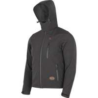 Heated Soft-Shell Jacket, Men's, Small, Black Helyx Safety & Industrial Supplies