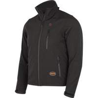 Heated Soft-Shell Jacket, Men's, Small, Black Helyx Safety & Industrial Supplies