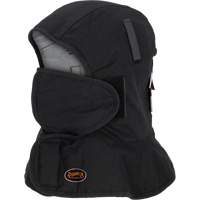 Pioneer 765A Flame-Resistant Quilted Hard Hat Liner with Long Neck & Detachable Mouthpiece, Black/Grey, Cotton/FR-Tech&reg;/Modacrylic/Nylon Helyx Safety & Industrial Supplies