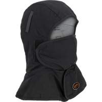 Pioneer 765A Flame-Resistant Quilted Hard Hat Liner with Long Neck & Detachable Mouthpiece, Black/Grey, Cotton/FR-Tech&reg;/Modacrylic/Nylon Helyx Safety & Industrial Supplies