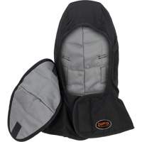 Pioneer 765A Flame-Resistant Quilted Hard Hat Liner with Long Neck & Detachable Mouthpiece, Black/Grey, Cotton/FR-Tech&reg;/Modacrylic/Nylon Helyx Safety & Industrial Supplies