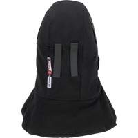 Pioneer 765A Flame-Resistant Quilted Hard Hat Liner with Long Neck & Detachable Mouthpiece, Black/Grey, Cotton/FR-Tech&reg;/Modacrylic/Nylon Helyx Safety & Industrial Supplies