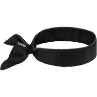 Chill-Its 6702 Cooling Headband with Embedded Polymers & Tie Closure, Black Helyx Safety & Industrial Supplies