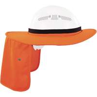 Chill-Its 6661 Universal Hard Hat Brim with Neck Shade, Hi-Vis Orange Helyx Safety & Industrial Supplies