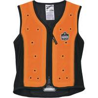 Chill-Its 6685 Dry Evaporative Cooling Vest with Zipper Closure, Medium, Orange Helyx Safety & Industrial Supplies